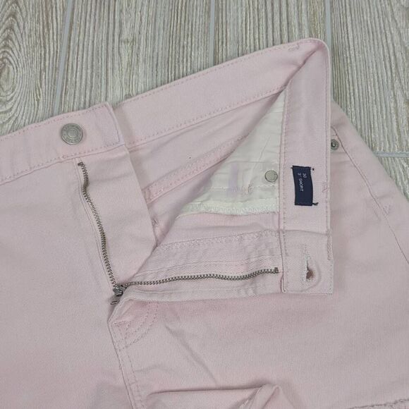 Gap Denim Womens Size 30 Cut Off Shorts Pink Raw Hem Pockets Zip Fly Stretch - Picture 3 of 6